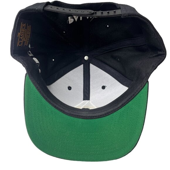 Letter A Embroidered Hat Cap Snap Back Black White Adjustable Wide Flat Bill Men - Picture 5 of 7